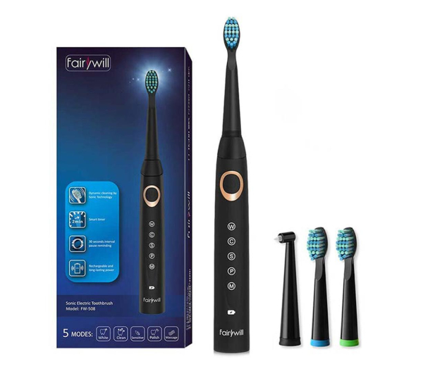 FairyWill Szczoteczka soniczna 508 Czarny - 1036550 - zdjęcie